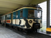 2017-05-31 16.03.10  -->  The class ET 171 (later 471) was used in de Hamburg commuter traffic (S-bahn). It was built preusmably 1939-1943. After the war a second batch was built. This unit was donated to the museum but rested (rusted) a few years in the open until it could get a sheltered place in the museum.